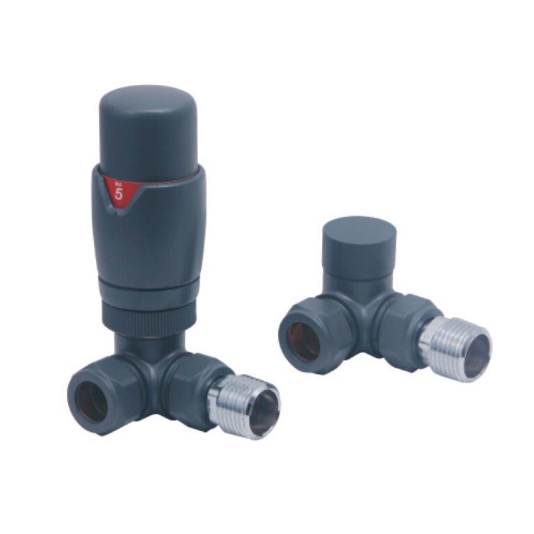 Bayou Designer Corner Valves (Pair) - Anthracite