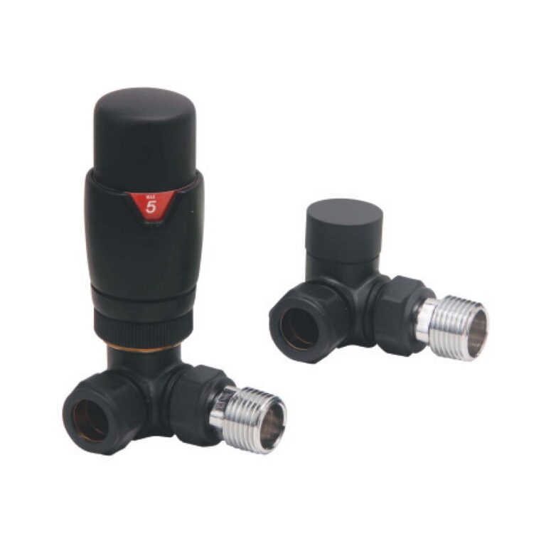 Bayou Designer Corner Valves Pair - Black