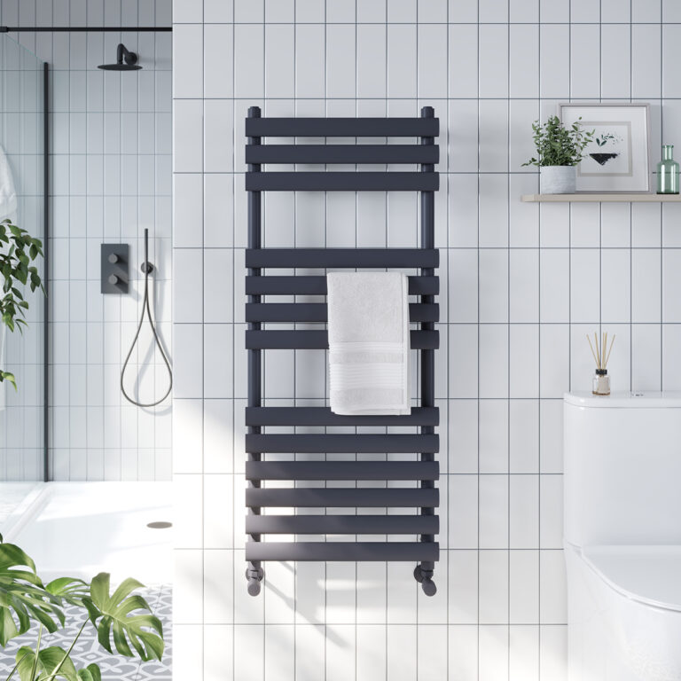 Bayou Instyle Towel Rail 500 x 1200 - Carbon Anthracite