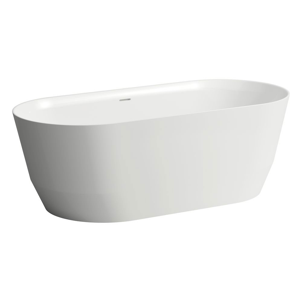 Laufen Pro Freestanding Bath 165 x 75H x 55cm with Integrated Overflow - White 8
