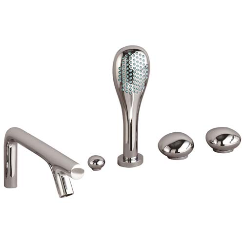 VitrA Istanbul Pebble 5 Holebath Shower Mixerbath Shower Mixer Including Shower Kit - Chrome