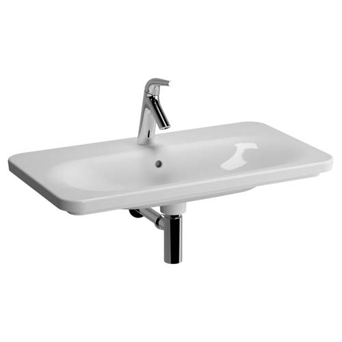 VitrA Nest Trendy Basin 79.5 x 44.5cm 3 Tap Hole - White
