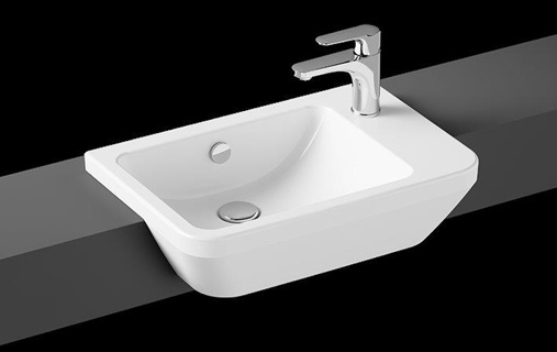 Vitra Integra Vanity Semi-Receessed Washbasin 55cm 1TH Short Projection