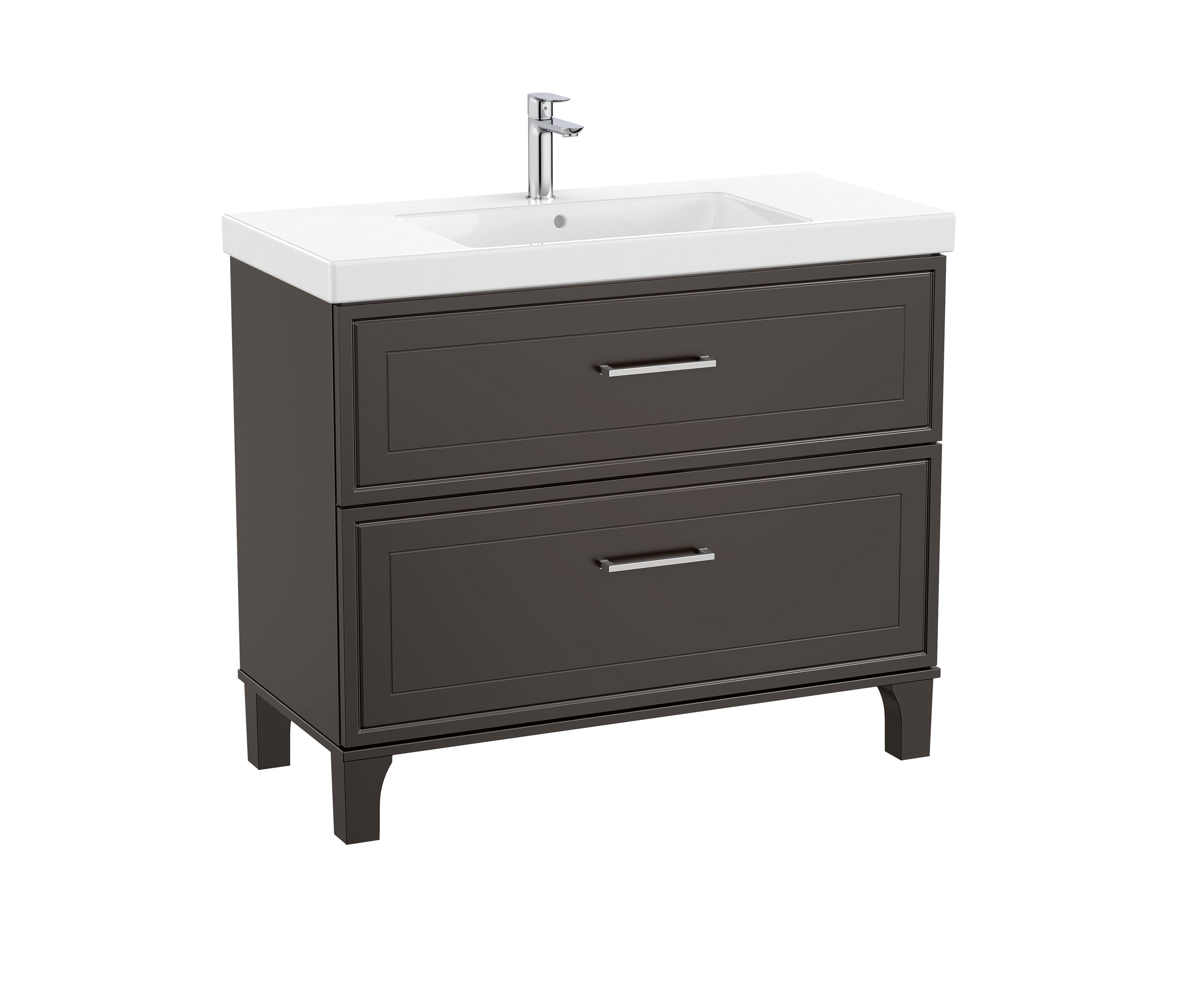 Roca Romea Vanity Unit 1000mm & Basin - Matt Dark Grey