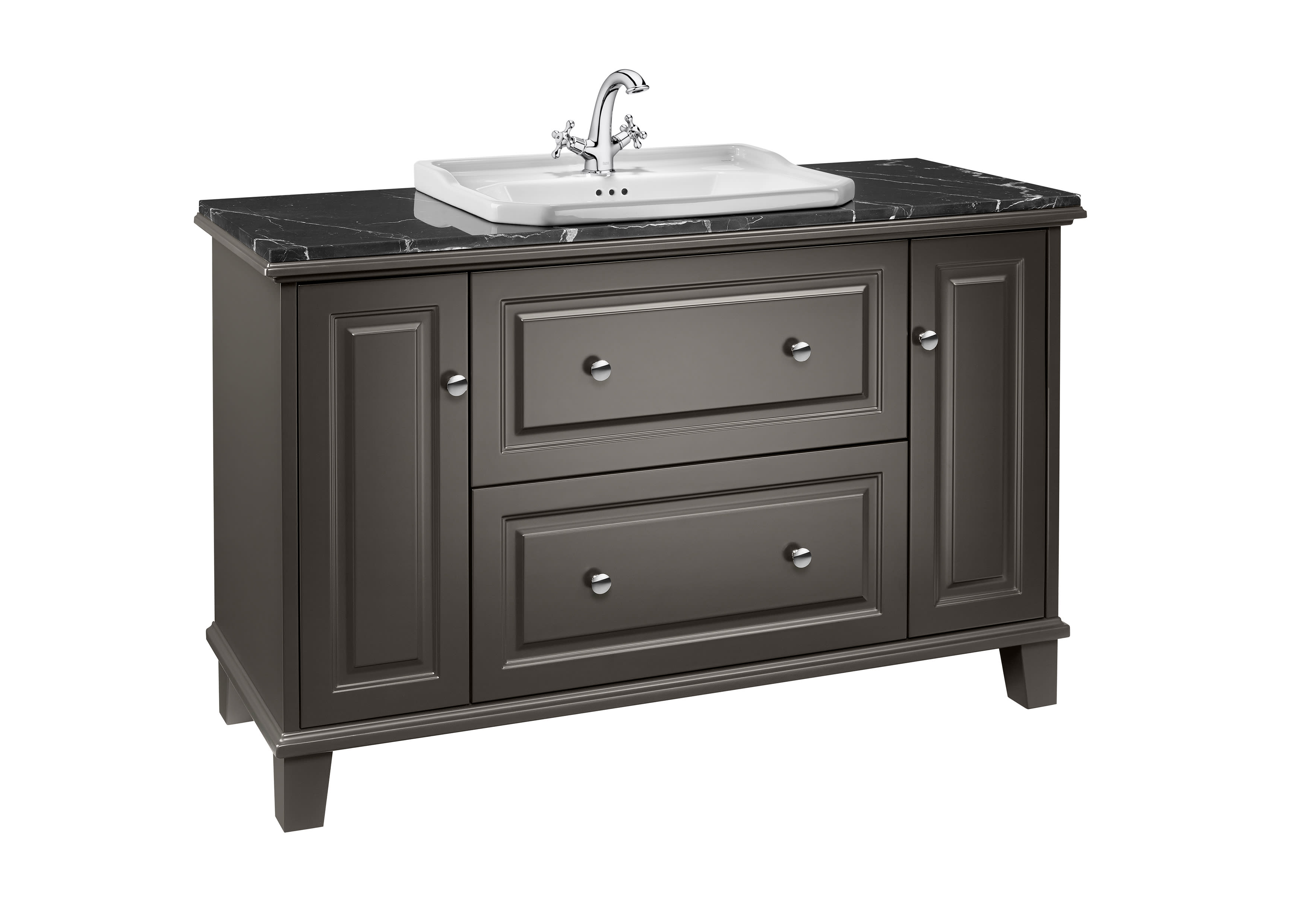 Roca Carmen Vanity Unit 1300mm - Matt Dark Grey 10