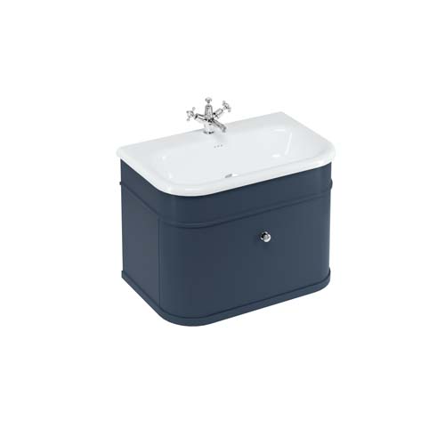 Burlington Chalfont 75cm Single Drawer Unit - Matt Blue