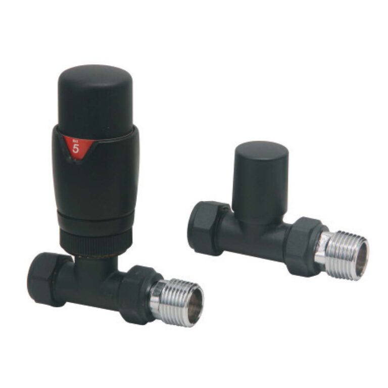 Bayou Designer Straight Valves (Pair) - Black