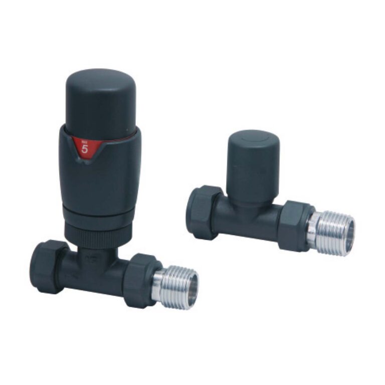 Bayou Designer Straight Valves (Pair) - Carbon Anthracite