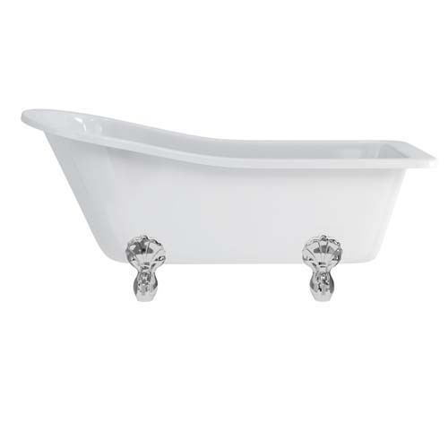 Burlington Harewood Slipper 170 x 73cm Bath Excludes Feet - White