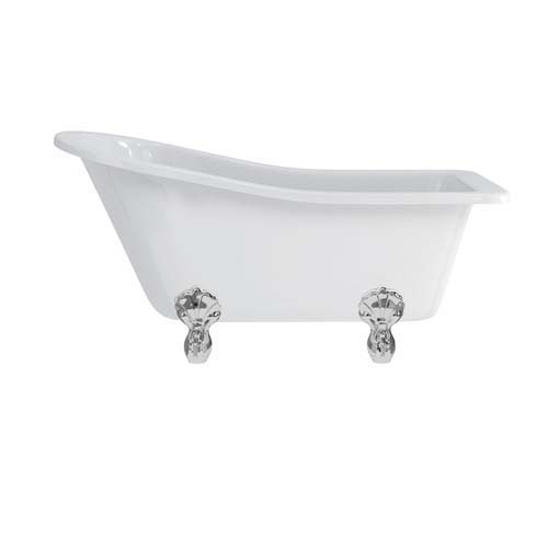 Burlington Buckingham Slipper 150 x 75cm Bath Excludes Feet - White