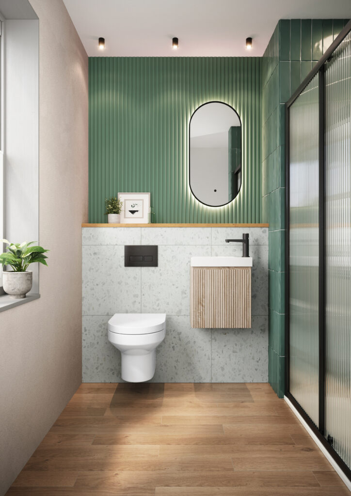 Bayou Linea Cloakroom Unit - Reed Green