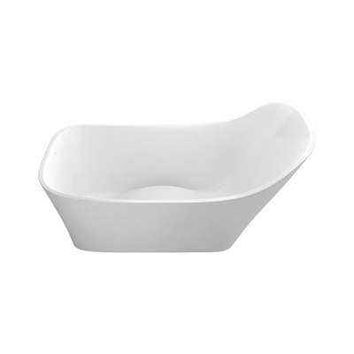 Clearwater Nebbia Natural Stone Slipper Bath 1600 x 800mm - White