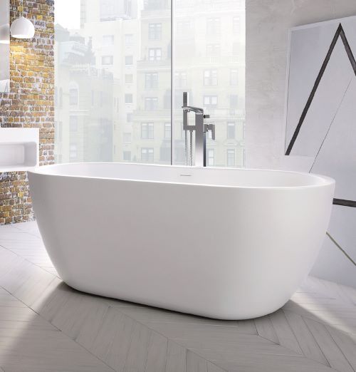 Bayou Onyx Bath 155 x 5 x 74 x 5 - White
