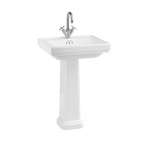 Riviera 58 x 47cm Square Basin One Tap Hole - White