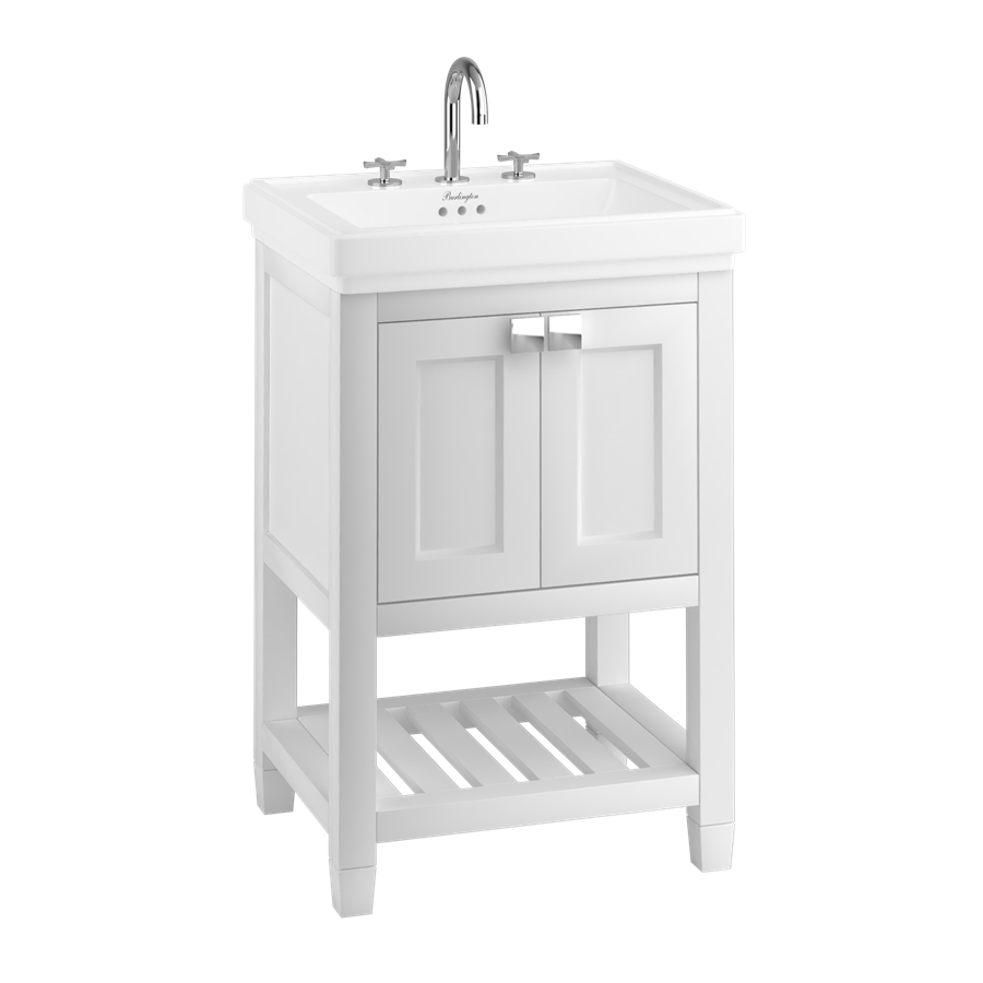Riviera 58 x 80H - Matt White with Chrome Handles 3