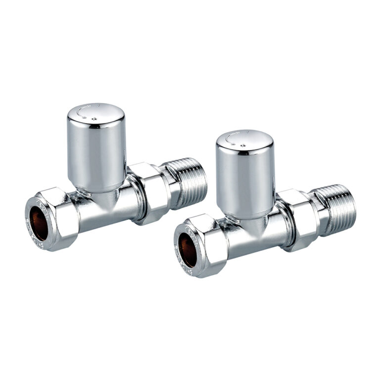 Bayou Towel Rail Valves Straight Pair - Anthracite