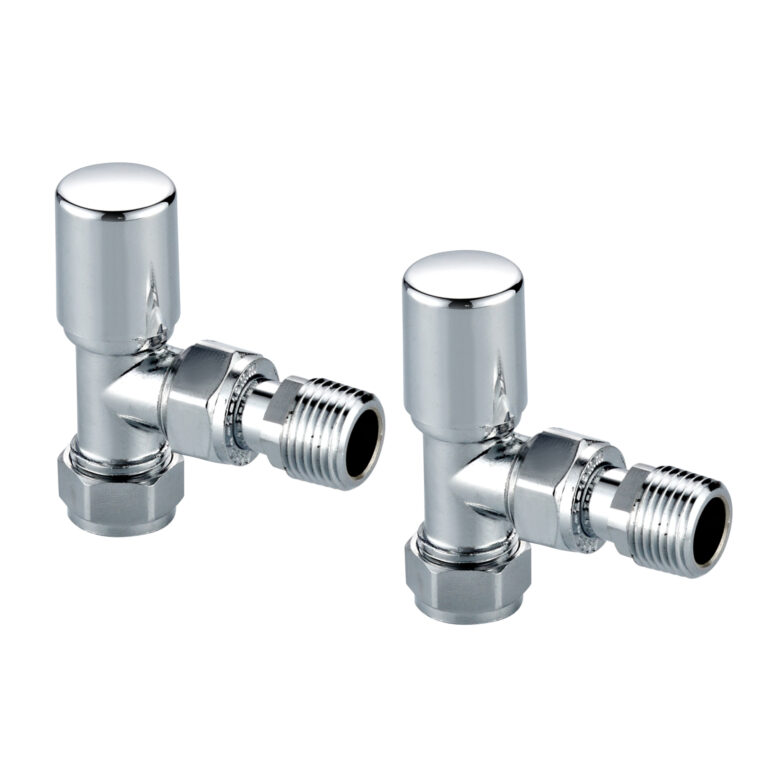 Bayou Towel Rail Valves Angled Pair - Brushed Bronze