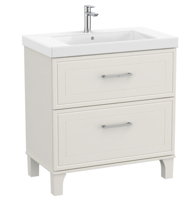 Roca Romea Vanity Unit 800mm & Basin - Matt White