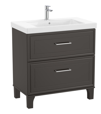 Roca Romea Vanity Unit 800mm & Basin - Matt Dark Grey